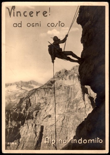 Cartolina alpino indomito - alpino,